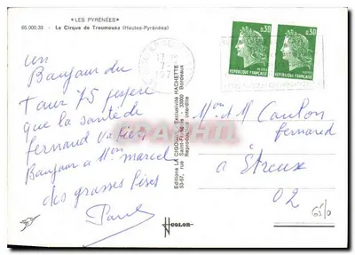 Le Cirque de Troumousa — Hautes-Pyrénées — Wydawnictwo LA CIGOGNE — Rewers