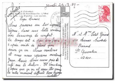 Deauville — Spiaggia, hotel, corse — Editore Emy — Verso