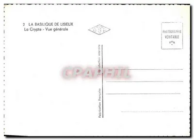 De Basiliek van Lisieux — De Krypte — Algemene uitzicht — Franse fabricatie — Achterkant