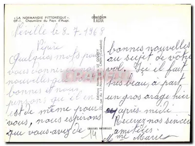 Chaumière z kraju Auge — Évry — wydawca Goubey — Rewers