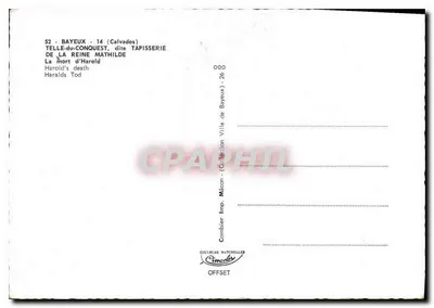 A morte de Harold — Tapeçaria de Bayeux — Coleção Mâcon — Verso