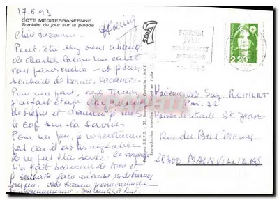 Brzeg Morza Śródziemnego — widok morza pod słońcem — Wydawnictwo S.E.P.T. - 45/454 — Rewers