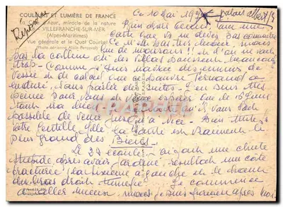 Villefranche-sur-Mer — Algemene uitzicht en de Kade Courbet — Couleurs et Lumière de France — Achterkant