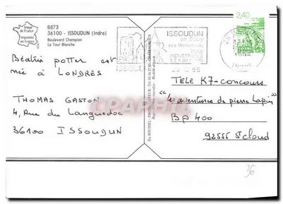 Issoudun — Zamek z wieżami — Wydawca RECP — Rewers