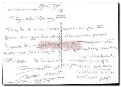 Cabourg — miasto kwiatów założone na końcu XIX wieku — Kolor naturalny, nr 109 — Rewers