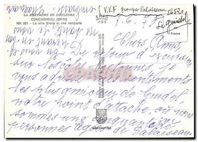 Concarneau — La città chiusa — Edizioni d'Anjou, serie MX 531 — Verso