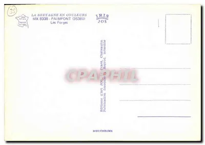 Le Forges — Bretagne — Edities van Kunst JOS — Achterkant