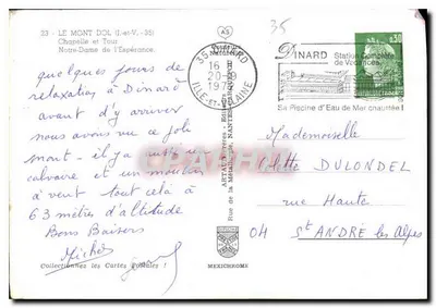 Mont Dol (Ille-et-Vilaine) — Kaplica i wieża Najświętszej Maryi Panny Nadziei — wydawca AS — Rewers