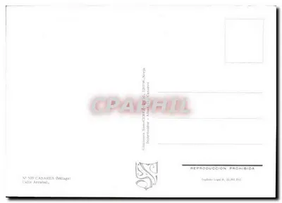 Ruela de Casares — vista com ruínas e casa branca — editor Son-CIFREZ, n° 509 — Verso