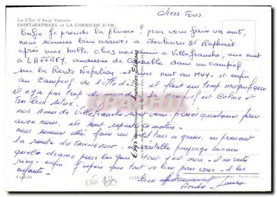 Saint-Raphaël e a Corniche d'Or — Editora Esy's, n° F-3690 — Verso