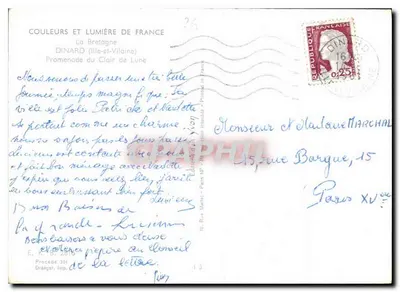 Dinard (Ille-et-Vilaine) — Promenade du Clair de Lune — Wydawnictwo Yvon — Rewers