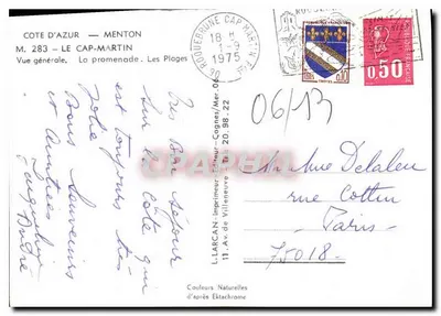 Cap-Martin — Ogólny widok — L. LARCAN, Menton — Rewers