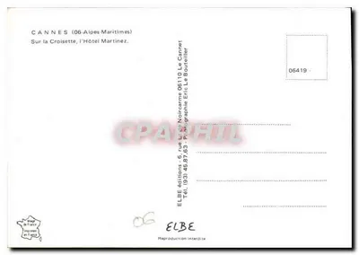 Hotel Martinez — Cannes — Wydawca ELBE — Rewers