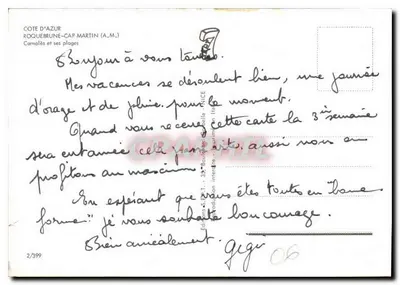 Roquebrune-Cap Martin — widok panoramiczny z jachtami — Wydawnictwo S.P.T. - 35 Bulwar Kościoła, Cap Martin — Rewers