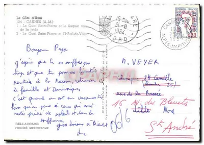 Port Cannes — widok portu i nabrzeża — Wydawnictwo Nice — Rewers