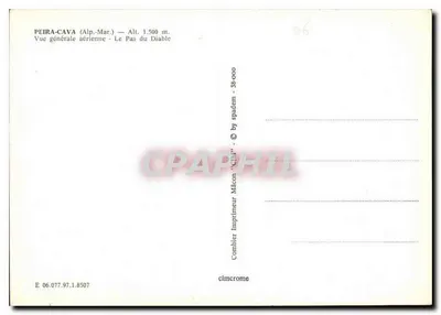 Peira-Cava — Vista geral aérea — O Passo do Diabo — Impressor Mâcon « CLM » — Verso