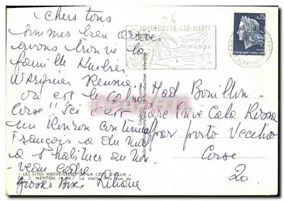 Roquebrune-Cap-Martin — Widok portu i starego miasta — Les Sites Merveilleux de la Côte d'Azur, n°2 — Rewers