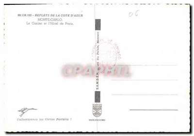 Monte-Carlo — Kasyno i Hotel de Paris — S.A.M.D.E.P. Monaco — Rewers