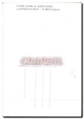 Nostra Signora della Liberazione — Desançon-les-Buis — H. Rey, Scultore — Verso