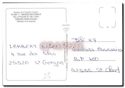 Pescador de Mosca — Ornans (Doubs) — Imagens da Franche-Comté — Verso