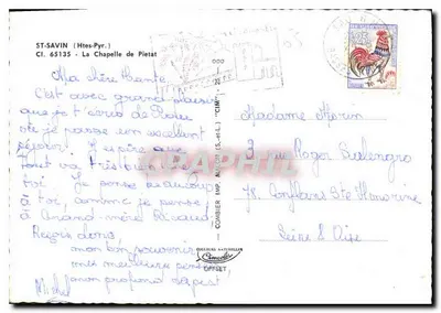 St-Savin (Htes-Pyr.) — A Capela de Pietat — Combier Imp. (S.-et-L.) — Verso