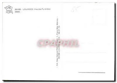 Lourdes w Bigorre — światowy ośrodek pielgrzymek, miejsce Wniebowzięcia Najświętszej Maryi Panny — wyd. Gep. Gérard Poubancq — Rewers