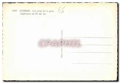 Lourdes — Widok z górnego wejścia na Pic du Jer — Foto YAN — Rewers
