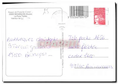 Besançon — Porta Taillée i zamek — Obrazy Franche-Comté — Rewers
