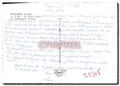 Besançon - A Porta Negra — Catedral de São João — editor Cim — Verso