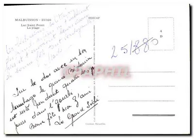 Jezioro Saint-Point — widok jeziora i porośniętych wzgórz — Édicap — Rewers