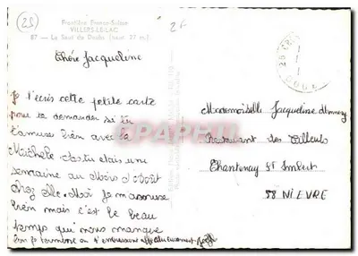 जलप्रपात — फ्रांस-स्विटज़रलैंड के सीमा — विलर्स-ले-लैक, 87 — फोटो मैलिन एडिशन, टेलीफोन 110 — फोटो शामिल — पीछे