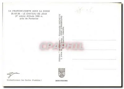 Franche-Comté pod śniegiem — Zamek Joux — Wydawnictwo 'La Cigogne' — Rewers