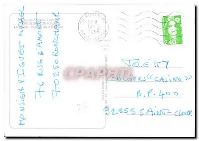 Besançon — capital da Franche-Comté — — Verso