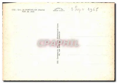 Fort de Joux — Env. de Pontarlier (Doubs) — EKTACAP — Verso