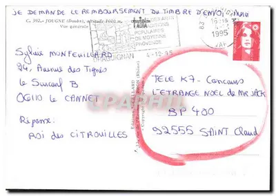 Jougne (Doubs) — vista geral — Éditions L. Cellard — Verso