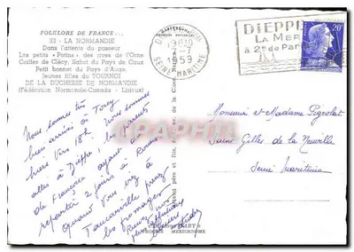 Młode kobiety w strojach tradycyjnych — Folklore Francji — Wydawnictwo Baby — Rewers