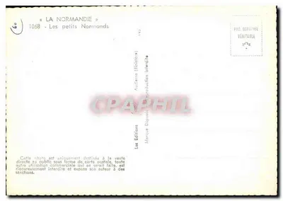 Los pequeños Normandos — Serie 1068 — Ediciones Audierne — Reverso