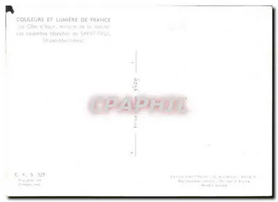 Les colombe blanches de SAINT-PAUL — (Alpes-Maritimes) — Éditions d'Art 'YVON', Paris — Verso