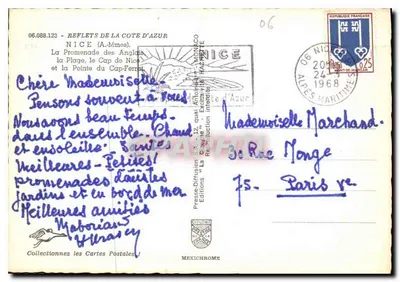 A Promenade dos Ingleses — Nice — Presse-Diffusion S.A. - Edições 'La Côte d'Azur' — Verso