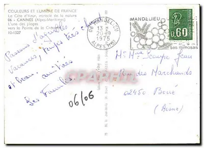 Cannes — Côte d'Azur, cud natury — Wydawnictwo Jean Yvon — Rewers