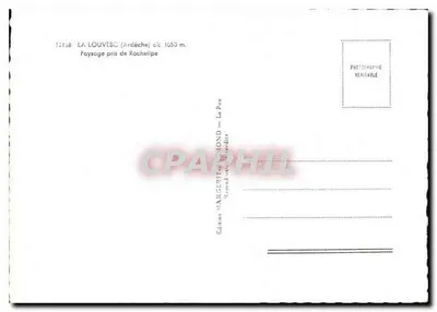 La Louvesc (Ardèche) — paisagem tirada de Rochelipe — Edição Marguerite Mond — Verso