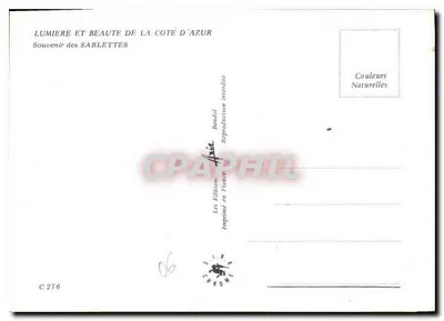 Le Sablettes — Costa Azzurra — Edizione Bandal — Verso