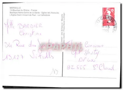 Marsiglia — vista panoramica — Edizione Tardy — Verso