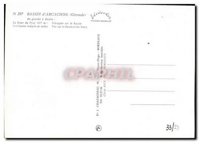 Bassin d'Arcachon — Duna Pyla i kasety — Wydawca Elcée, nr 297 — Rewers