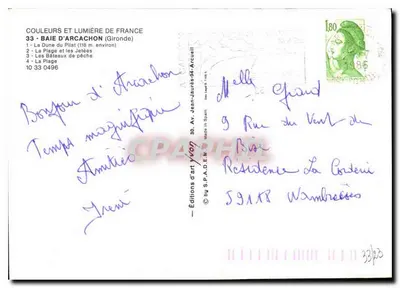 Arcachon — Duna Pilat, Zatoka, Plaża i Statki — Wydawnictwo Sztuk Pięknych Jean-Jaurès-d'Arcachon — Rewers