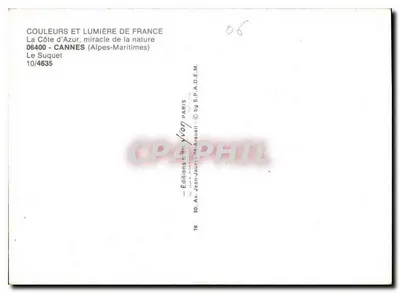 La Suquet — Cannes (Alpes-Maritimes) — Edições Jean-Jaurès & Maurel — Verso