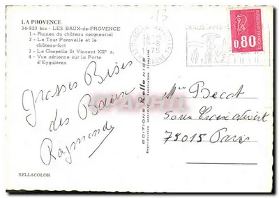 Les Baux-de-Provence — widok z lotu i ruiny — Wydawnictwo Rella NICE — Rewers