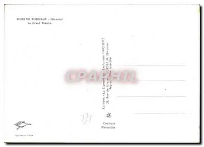 Bordeaux — El Gran Teatro — Ediciones La Cigogne — Reverso