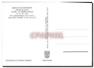 Arles — O Teatro Antigo — Editor G. Candini, Marselha — Verso