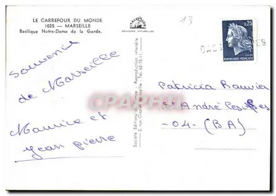 Basílica Nossa Senhora da Guarda — Marselha — Edições Le Carrefour du Monde — Verso